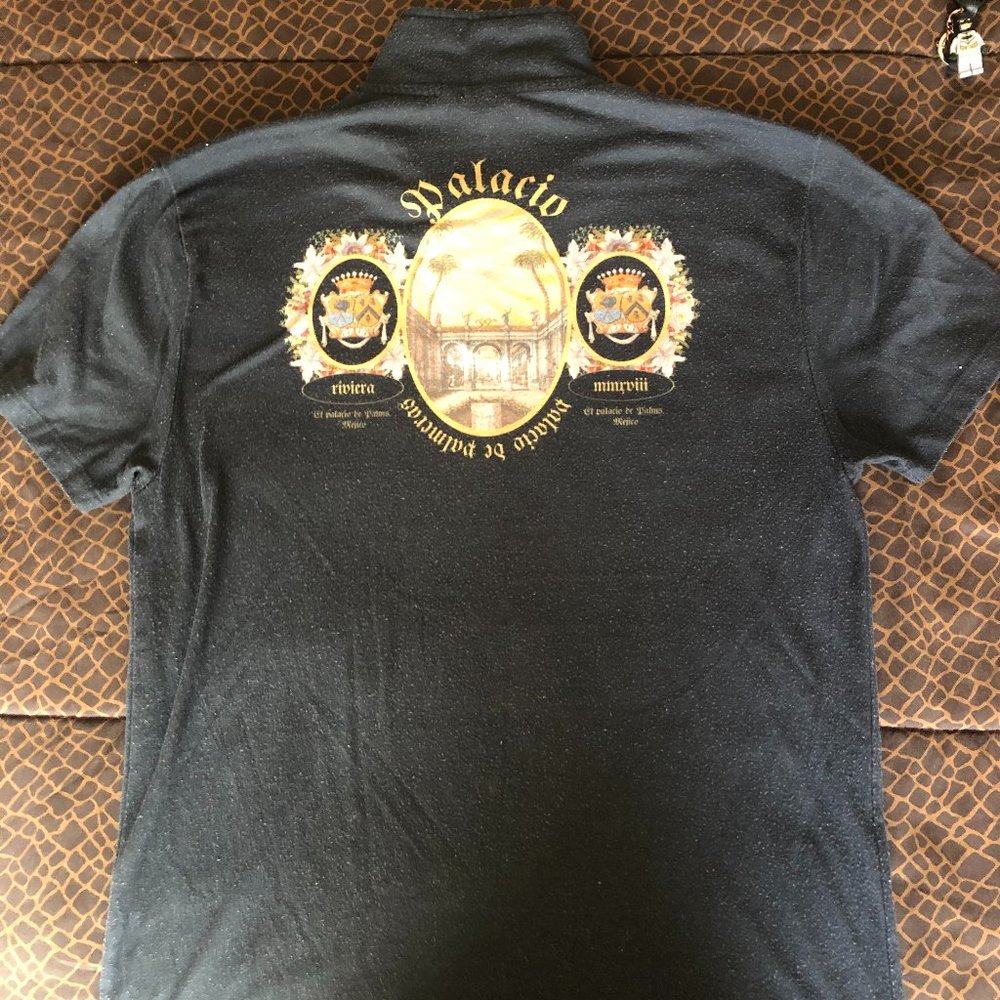 Men's black polo shirt